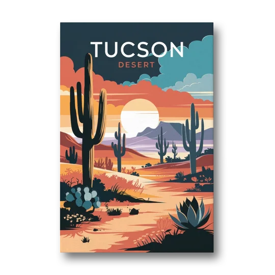 Tucson Desert Sunset - Canvas Wall Art - Front