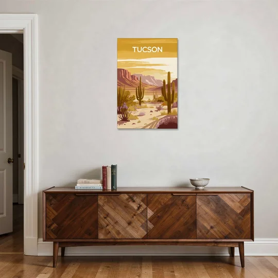 Tucson Mountain Views - Canvas Wall Art - Coffee Table - 24x36