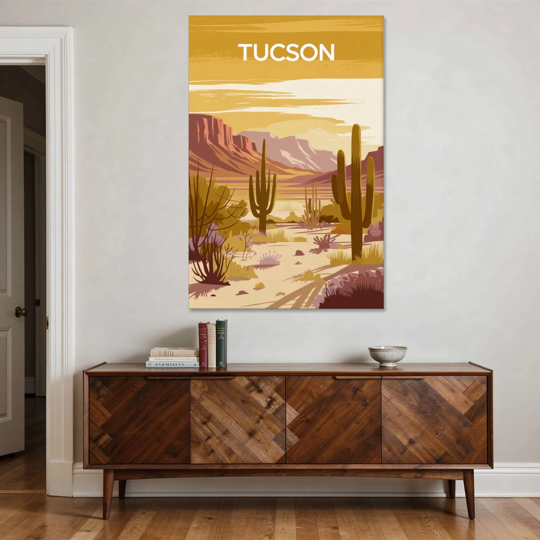 Tucson Mountain Views - Canvas Wall Art - Coffee Table - 40x60