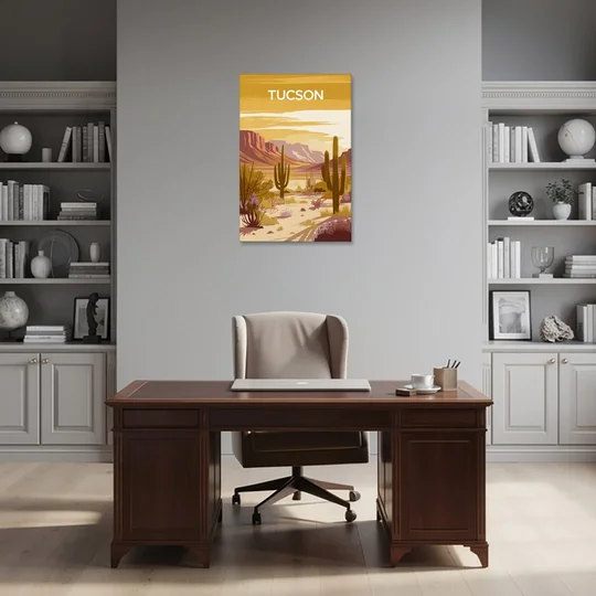 Tucson Mountain Views - Canvas Wall Art - Office - 24x36