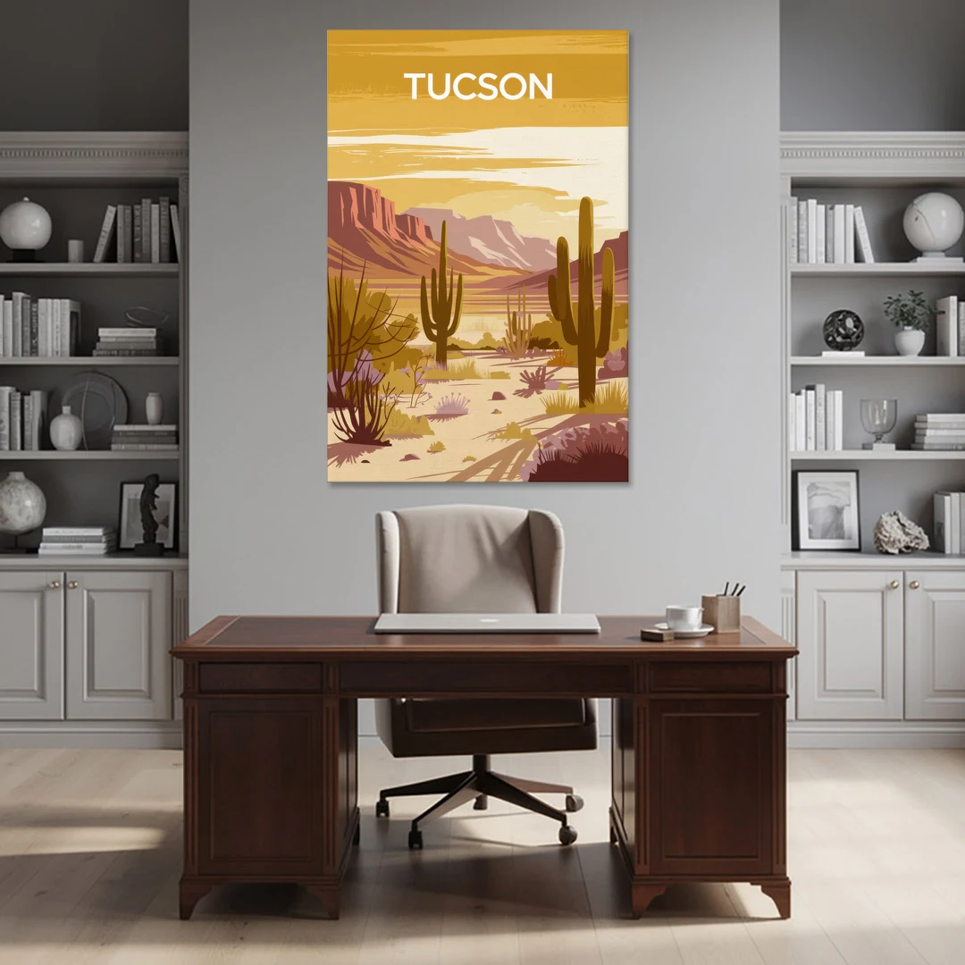 Tucson Mountain Views - Canvas Wall Art - Office - 40x60