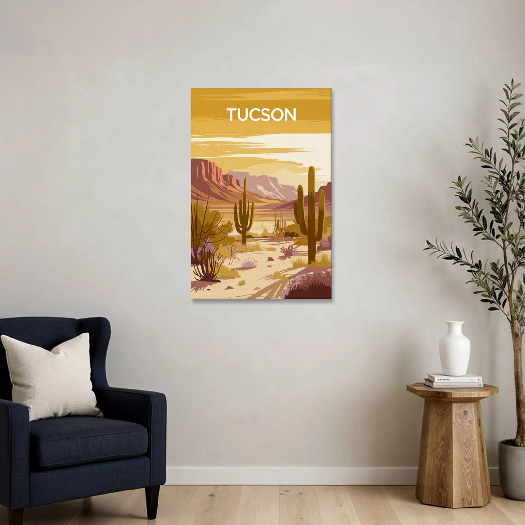 Tucson Mountain Views - Canvas Wall Art - Sofa - 24x36