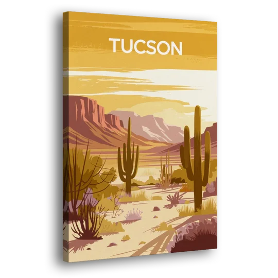 Tucson Mountain Views - Canvas Wall Art - Side