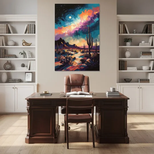 Tucson Night Sky - Canvas Wall Art - Office - 40x60
