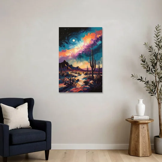 Tucson Night Sky - Canvas Wall Art - Sofa - 24x36