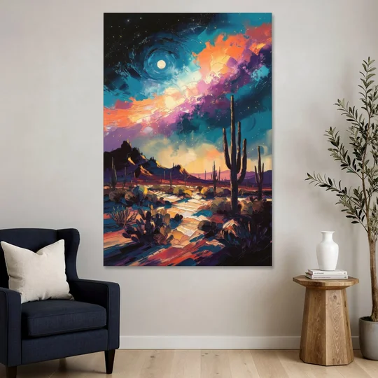 Tucson Night Sky - Canvas Wall Art - Sofa - 40x60