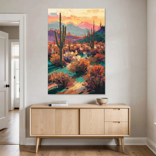 Tucson Sonoran Desert - Canvas Wall Art - Coffee Table - 40x60