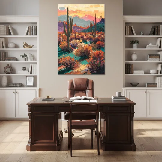 Tucson Sonoran Desert - Canvas Wall Art - Office - 40x60