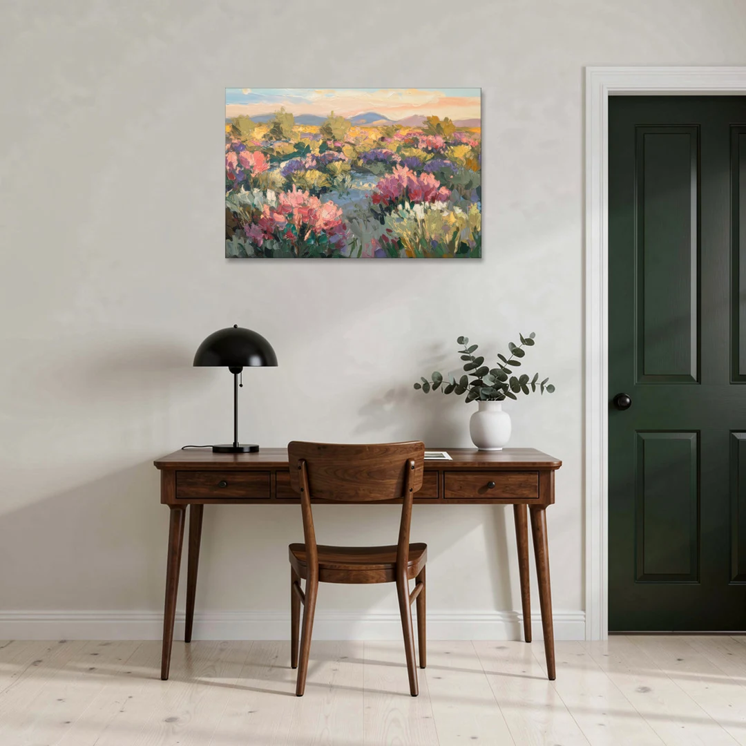 Tucson Wildflower Fields - Canvas Wall Art - Office - 36x24
