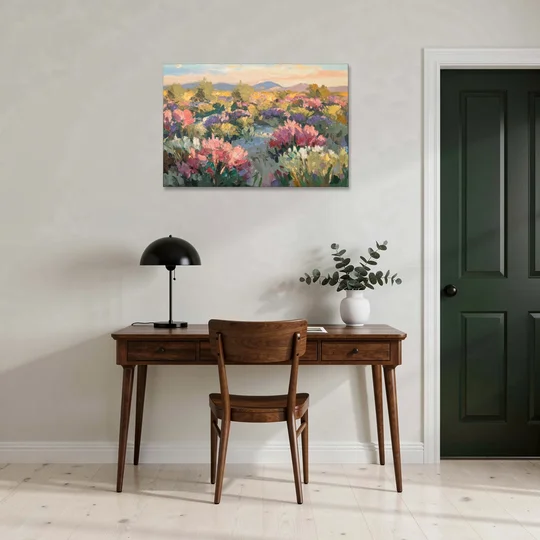 Tucson Wildflower Fields - Canvas Wall Art - Office - 36x24