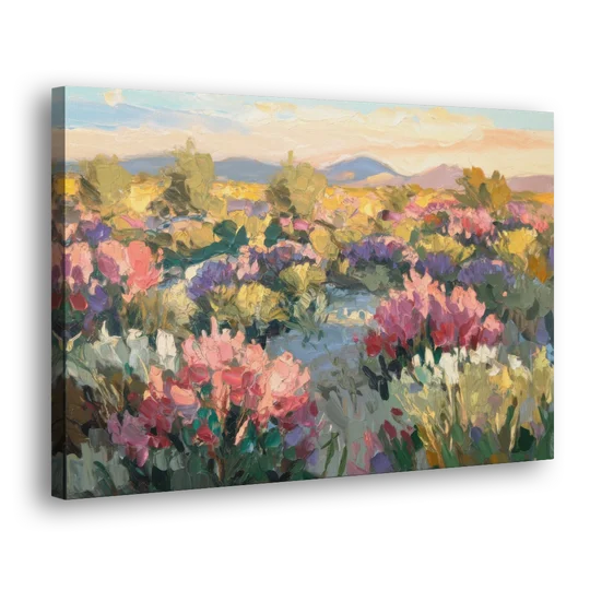 Tucson Wildflower Fields - Canvas Wall Art - Side
