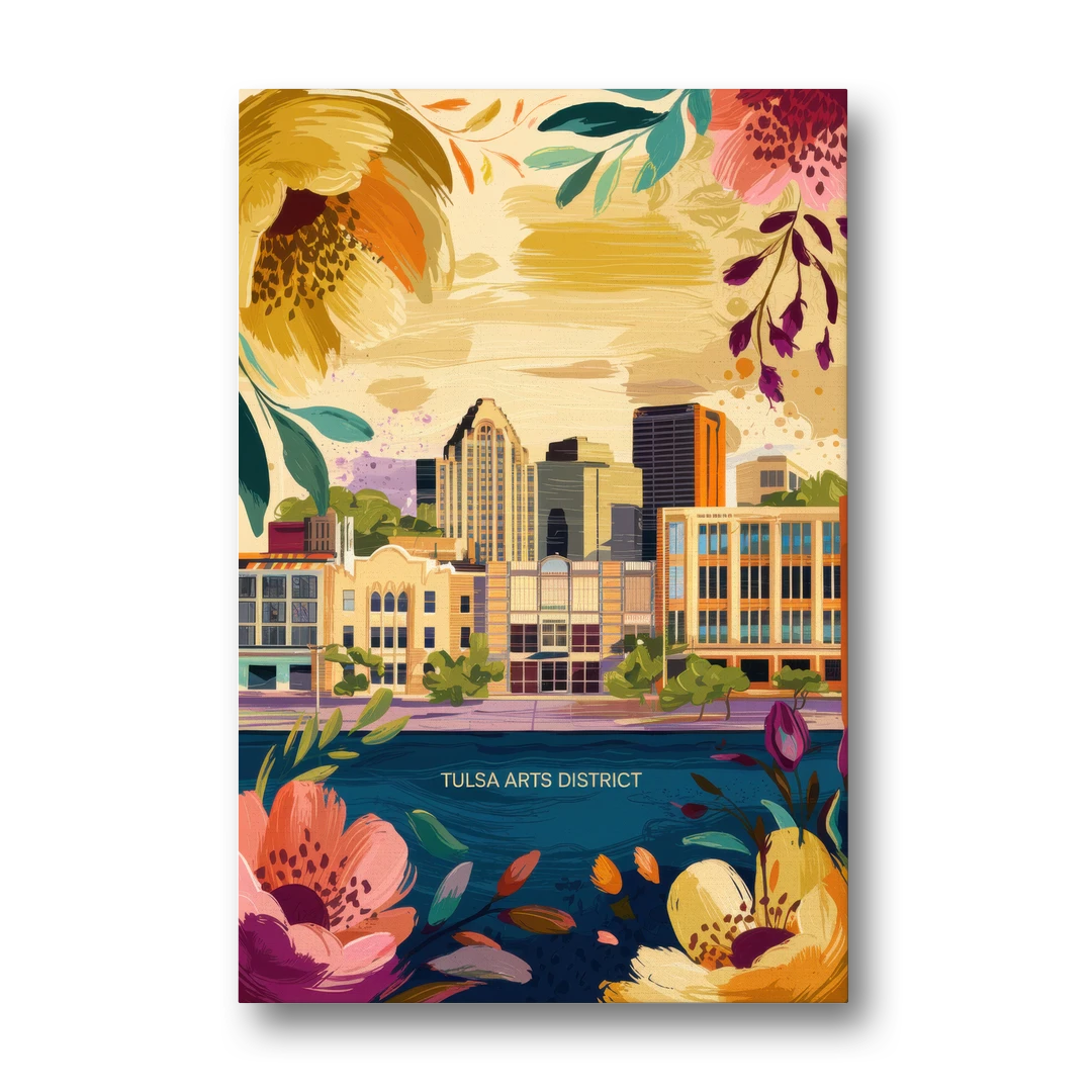 Tulsa Arts District - Canvas Wall Art - Front