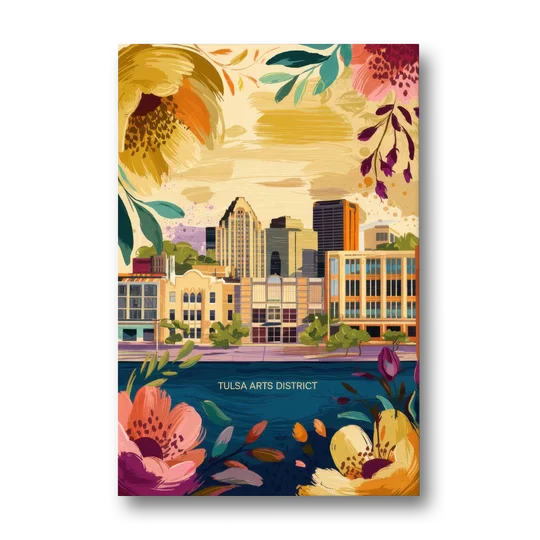 Tulsa Arts District - Canvas Wall Art - Front