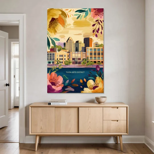 Tulsa Arts District - Canvas Wall Art - Coffee Table - 40x60