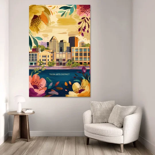 Tulsa Arts District - Canvas Wall Art - Sofa - 40x60