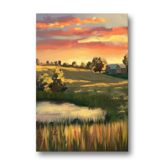 Tulsa Golden Hour - Canvas Wall Art - Front