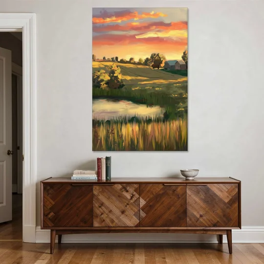 Tulsa Golden Hour - Canvas Wall Art - Coffee Table - 40x60