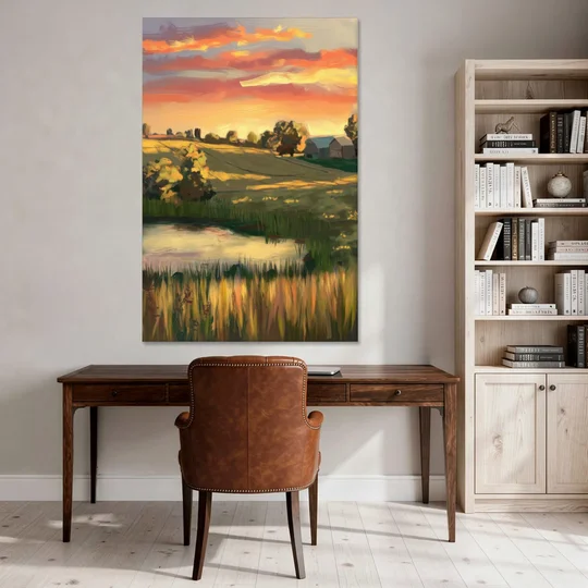 Tulsa Golden Hour - Canvas Wall Art - Office - 40x60