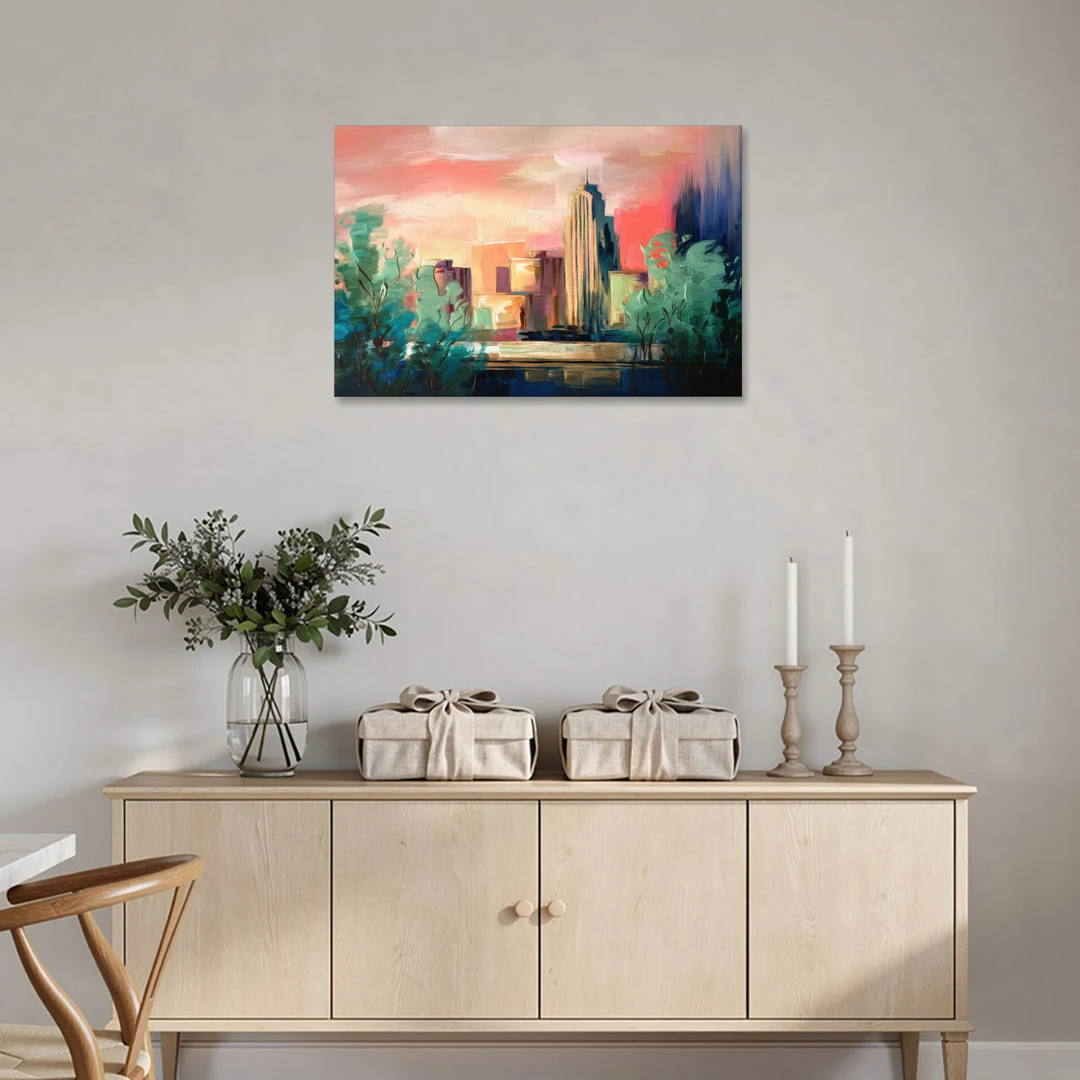 Tulsa Midtown Scenery - Canvas Wall Art - Coffee Table - 36x24