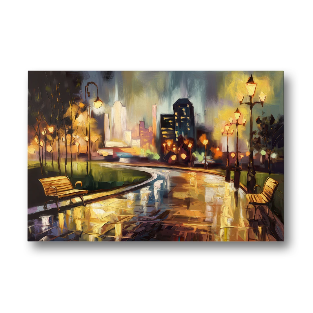 Tulsa Night Lights - Canvas Wall Art - Front