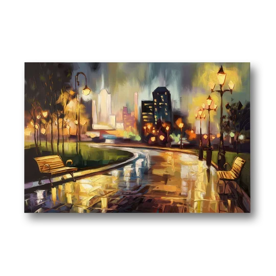 Tulsa Night Lights - Canvas Wall Art - Front
