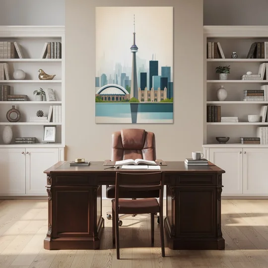 University of Toronto Campus - Canvas Wall Art - Office - 40x60