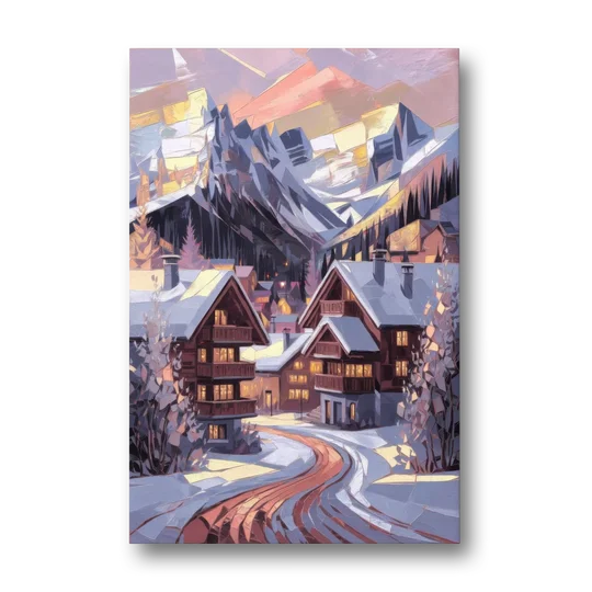 Vail Alpine Village - Canvas Wall Art - Front