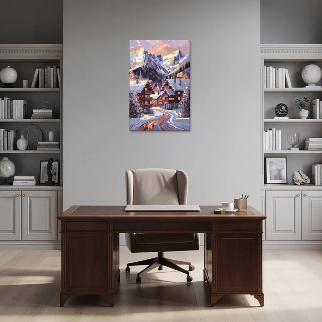 Vail Alpine Village - Canvas Wall Art - Office - 24x36