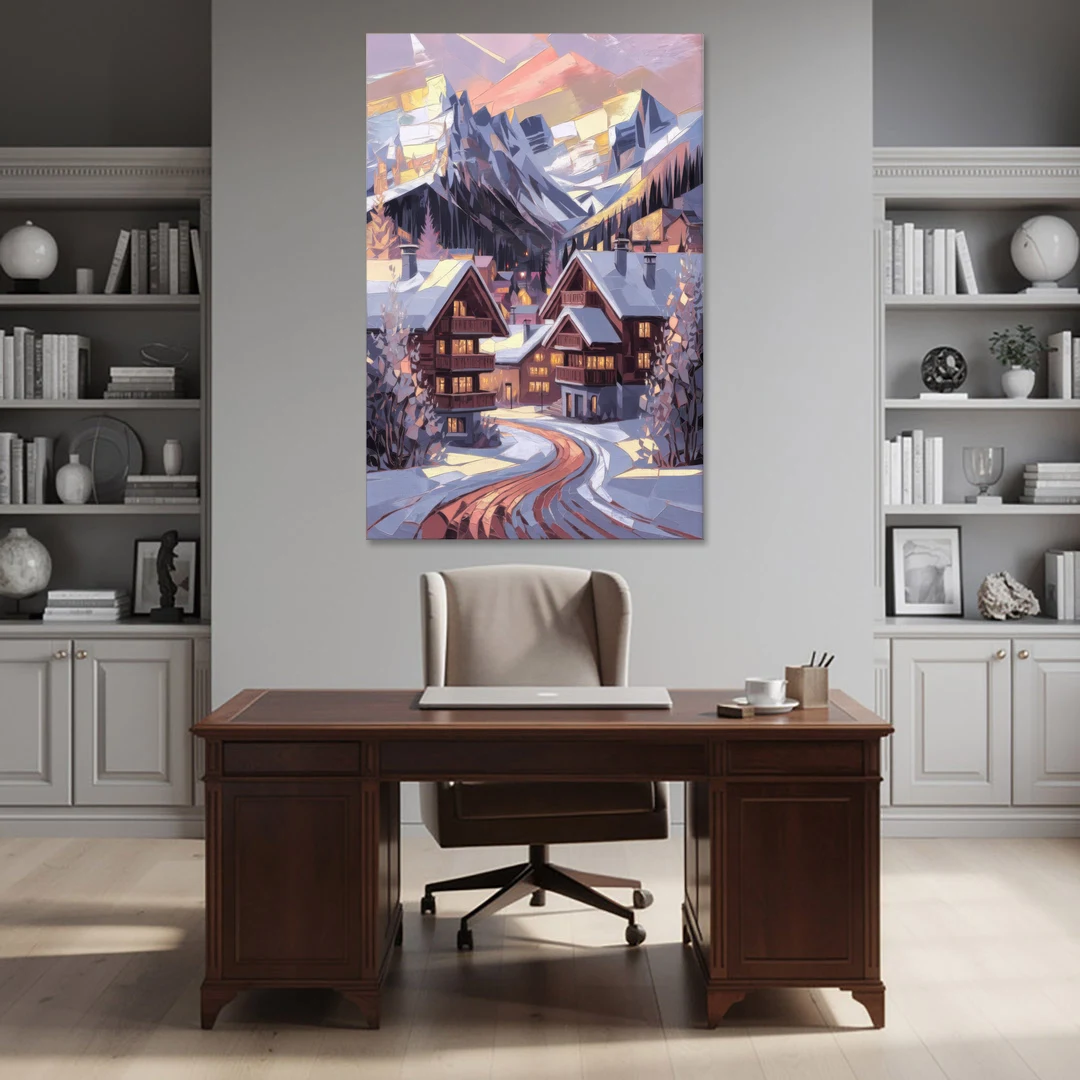 Vail Alpine Village - Canvas Wall Art - Office - 40x60