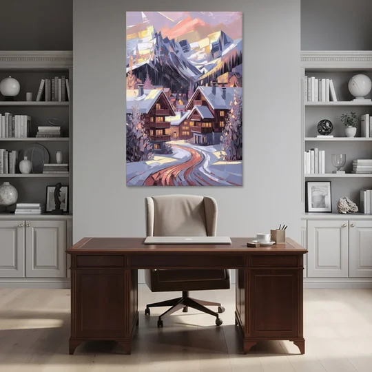 Vail Alpine Village - Canvas Wall Art - Office - 40x60