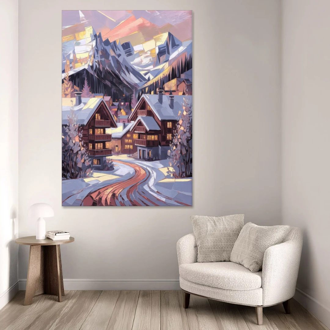 Vail Alpine Village - Canvas Wall Art - Sofa - 40x60