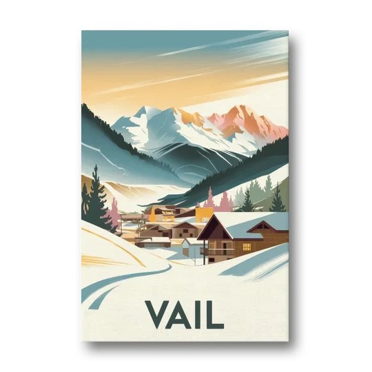 Vail Colorado Charm - Canvas Wall Art - Front