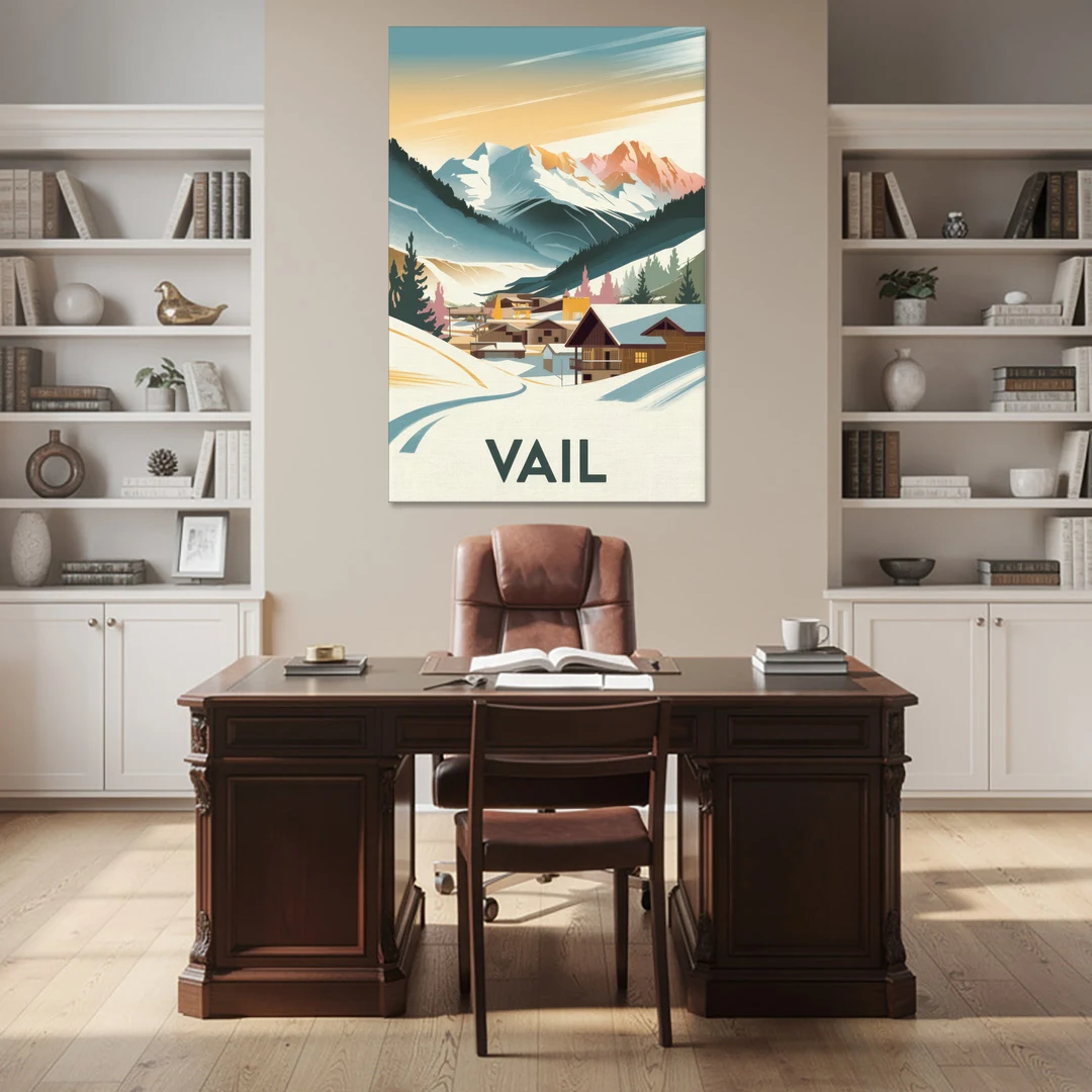 Vail Colorado Charm - Canvas Wall Art - Office - 40x60