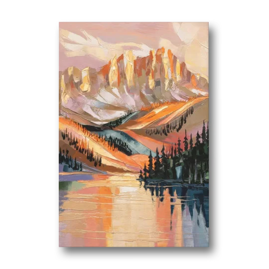 Vail Mountain Sunrise - Canvas Wall Art - Front