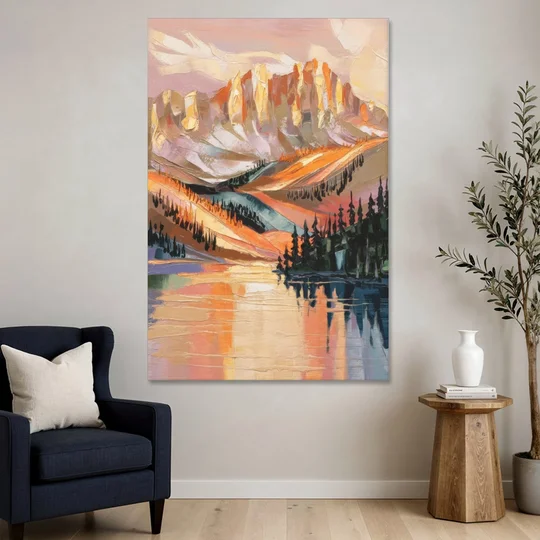 Vail Mountain Sunrise - Canvas Wall Art - Sofa - 40x60
