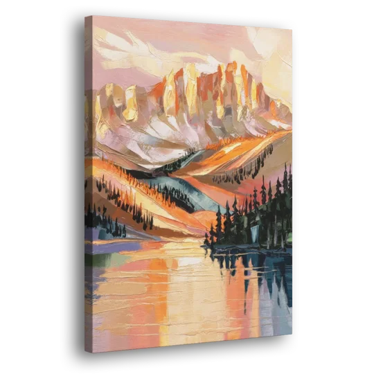 Vail Mountain Sunrise - Canvas Wall Art - Side