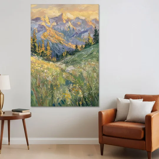 Vail Rocky Mountain View - Canvas Wall Art - Sofa - 40x60