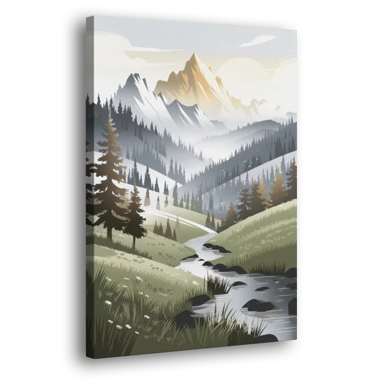 Vail Scenic Landscape - Canvas Wall Art - Side
