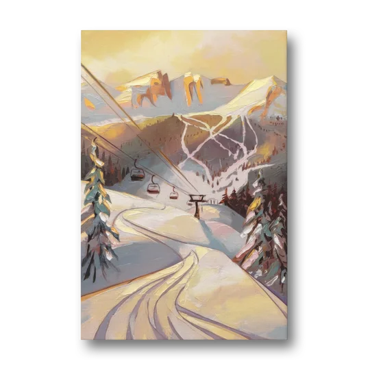 Vail Ski Slopes - Canvas Wall Art - Front