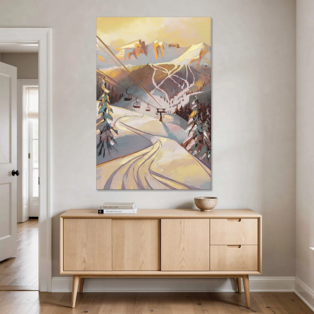 Vail Ski Slopes - Canvas Wall Art - Coffee Table - 40x60