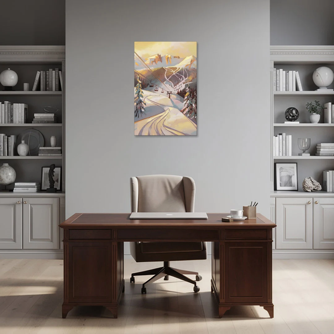 Vail Ski Slopes - Canvas Wall Art - Office - 24x36