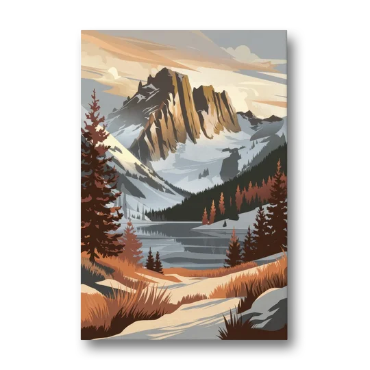Vail Snowy Peaks - Canvas Wall Art - Front