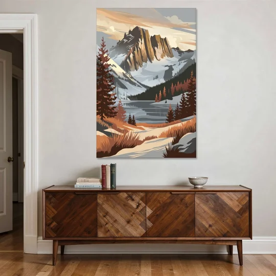 Vail Snowy Peaks - Canvas Wall Art - Coffee Table - 40x60