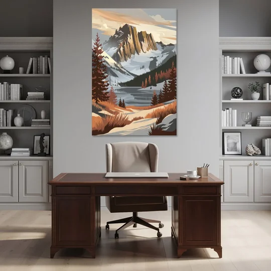 Vail Snowy Peaks - Canvas Wall Art - Office - 40x60