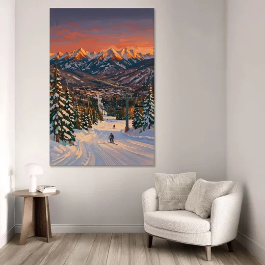 Vail Winter Wonderland - Canvas Wall Art - Sofa - 40x60