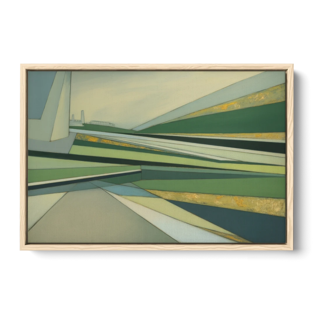 Vake Park Serenity - Oak Framed Canvas Wall Art - Front