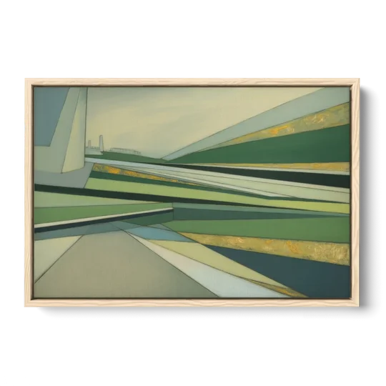 Vake Park Serenity - Oak Framed Canvas Wall Art - Front
