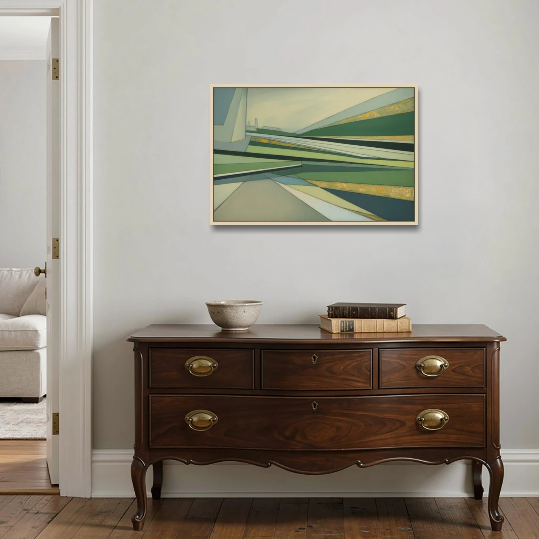 Vake Park Serenity - Oak Framed Canvas Wall Art - Coffee Table - 36x24