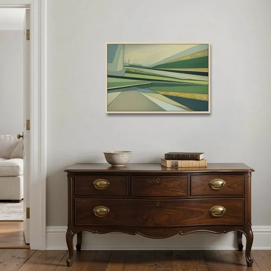 Vake Park Serenity - Oak Framed Canvas Wall Art - Coffee Table - 36x24
