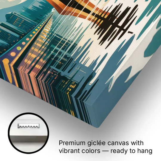 Vancouver Olympic Cauldron - Canvas Wall Art - Gallery Wrap Corner